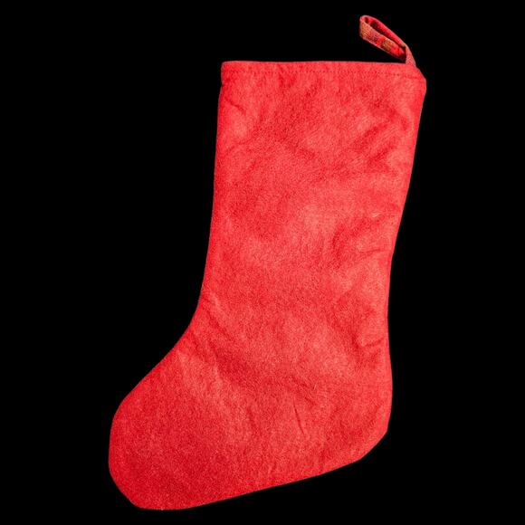 Set of 2 Hobby Lobby Christmas Stockings Moose & Santa Plaid Red Holiday Decor - Picture 3 of 7